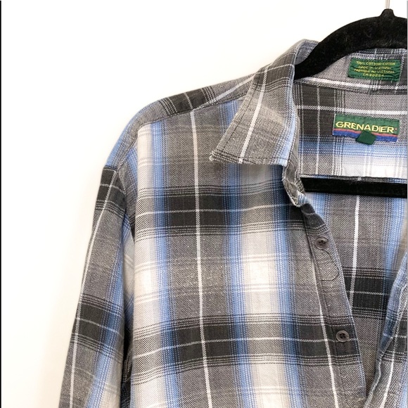 Vintage Grenadier Men’s Long Sleeve / Blue & Grey - Picture 4 of 9